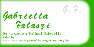 gabriella halaszi business card
